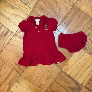 Ralph Lauren, 6M, Polo Bear Mesh Polo Dress & Bloomer